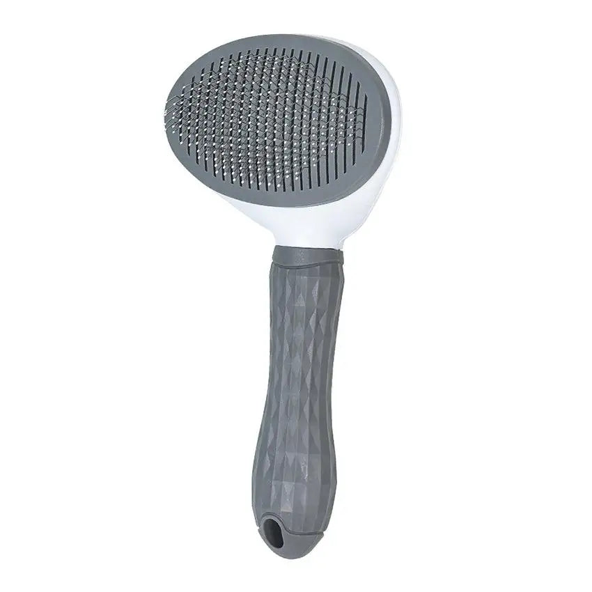 Automatic Pet Hair Removal Comb – Stainless Steel, One-Click Cleaning