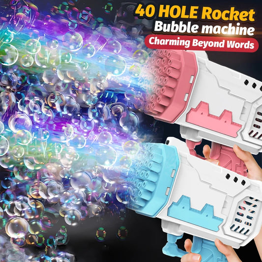 Kids' 40-Hole Bubble Machine – Outdoor Toy, No Battery
