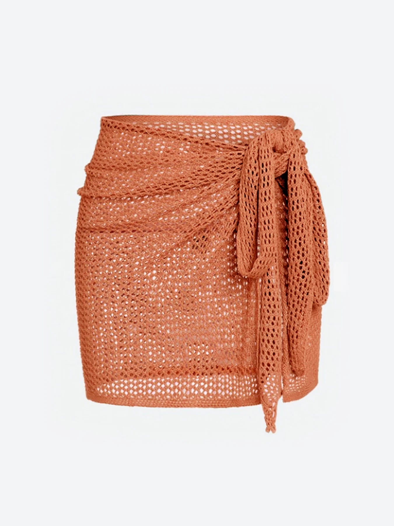 Women’s Knitted Hollow Beach Cover-Up Skirt – Sexy Summer Slit Design.