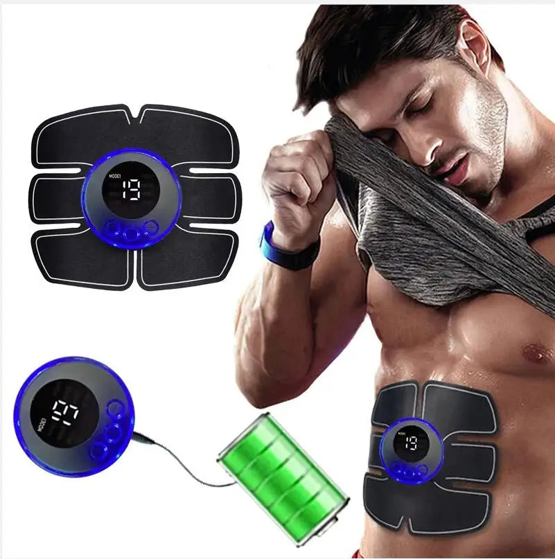 Abdominal Muscle Massager ABS Arm Training Patches USB Rechargeable Fitness Exercise Device for Home & Men