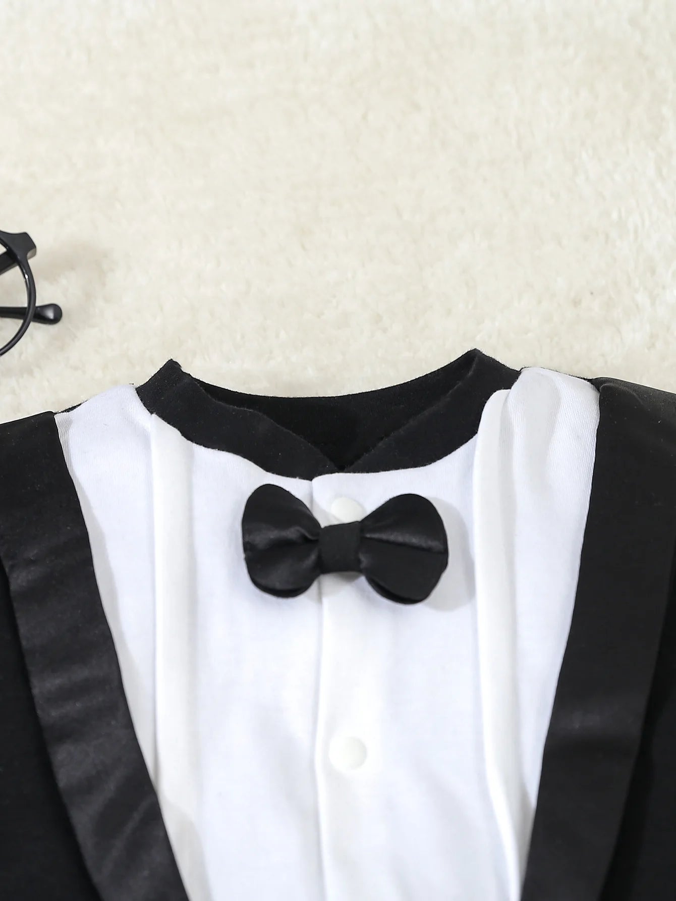 Autumn Baby Boy Cotton Footed Romper – Formal Gentleman Jumpsuit 0–12M