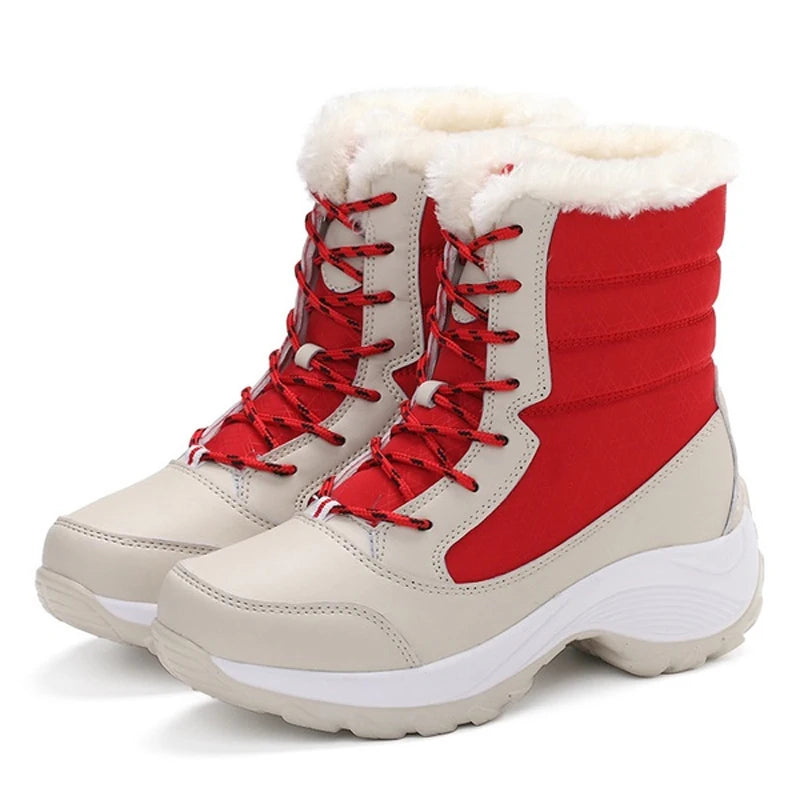 Women's Platform Snow Boots – Non-slip, Fur-Lined, Waterproof, Warm Ankle & Thigh-High Styles