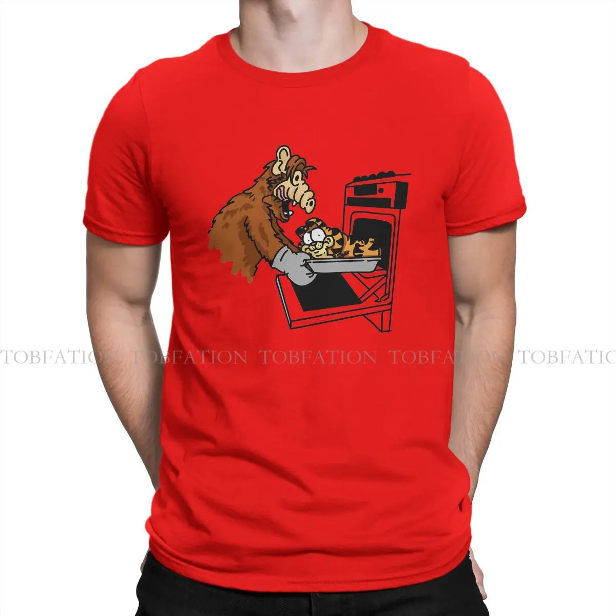 ALF Lasagna Graphic T-Shirt – Men’s Vintage Punk Cotton Summer Top