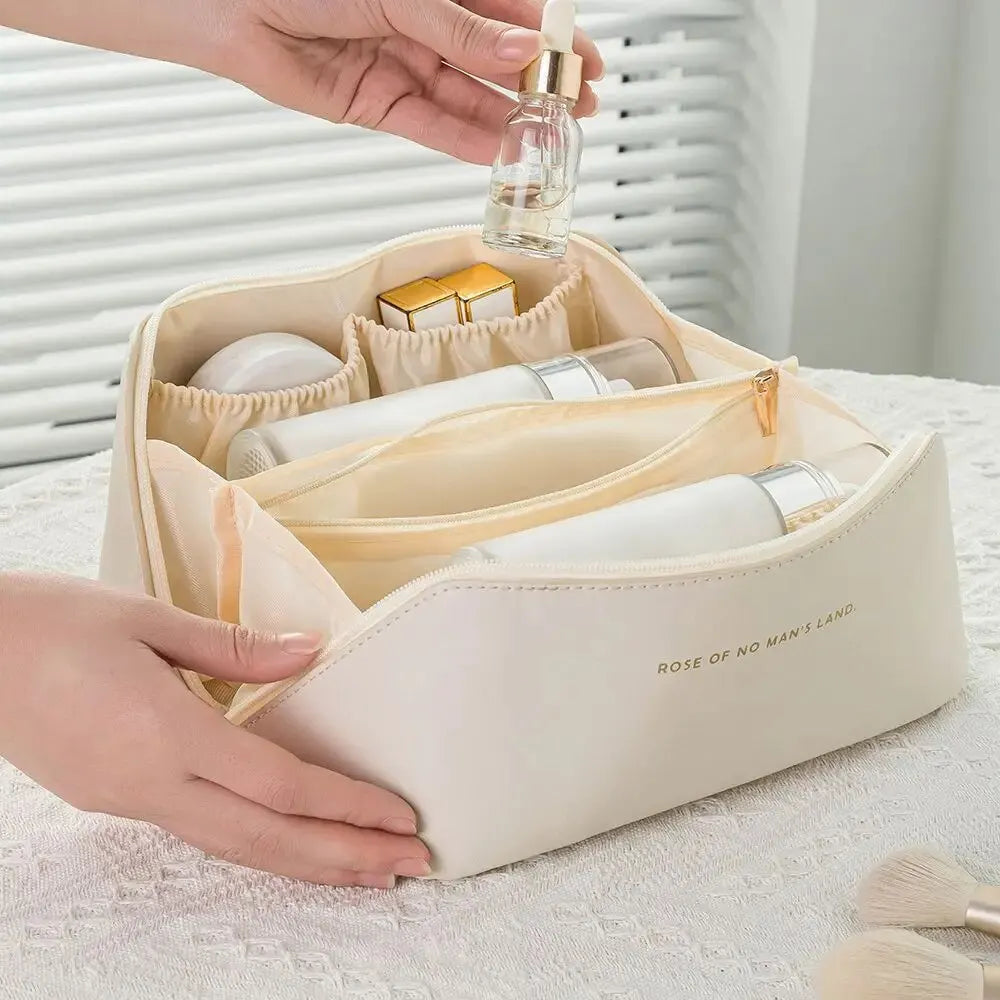 Makeup Organizer Toiletry Kit Bag — Luxury Cosmetic Storage Pouch & Travel Organizer Case for Women