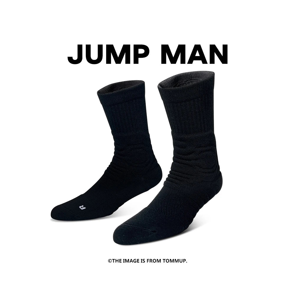 Men’s Basketball Sports Socks Mid-Length Thick Cushion Running Socks