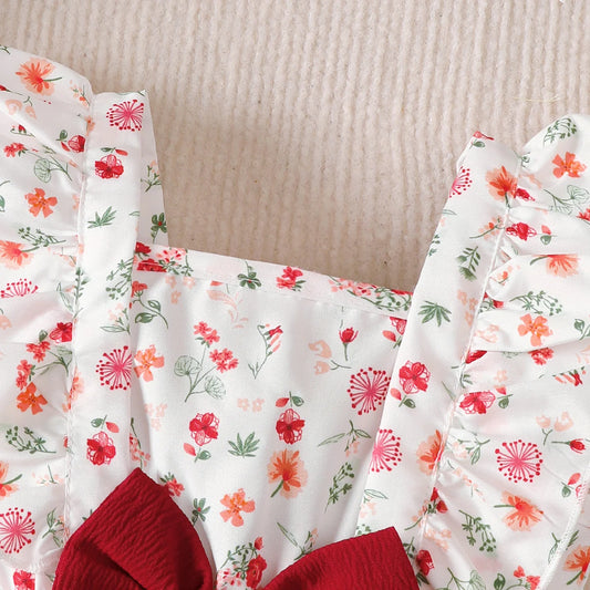 Baby Girl Floral Dress Set – Sleeveless Princess Outfit (3–24 Months)