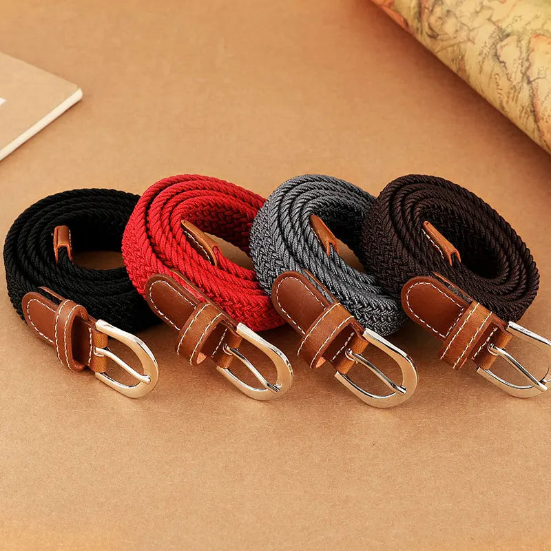 Elastic Woven Belt – Casual, Versatile Fit for Men & Women