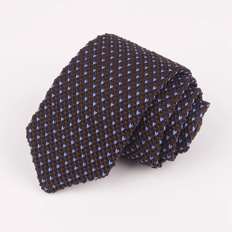 Fashion Knitted Ties for Men & Women – Casual Solid/Striped Narrow Necktie for Business, Wedding, and Daily Wear