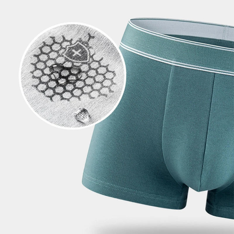 4-Pack Men's Cotton Boxer Briefs – Solid, U-Convex, Plus Size L-6XL