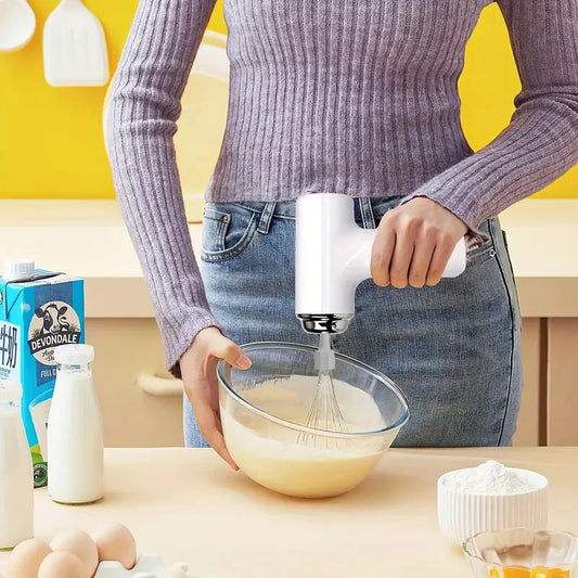 Portable USB Electric Egg Beater – Compact Mixer for Cakes & Pastries