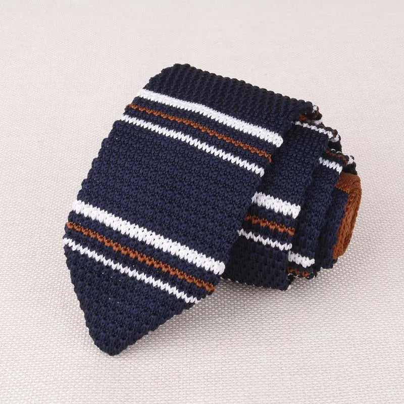 Fashion Knitted Ties for Men & Women – Casual Solid/Striped Narrow Necktie for Business, Wedding, and Daily Wear
