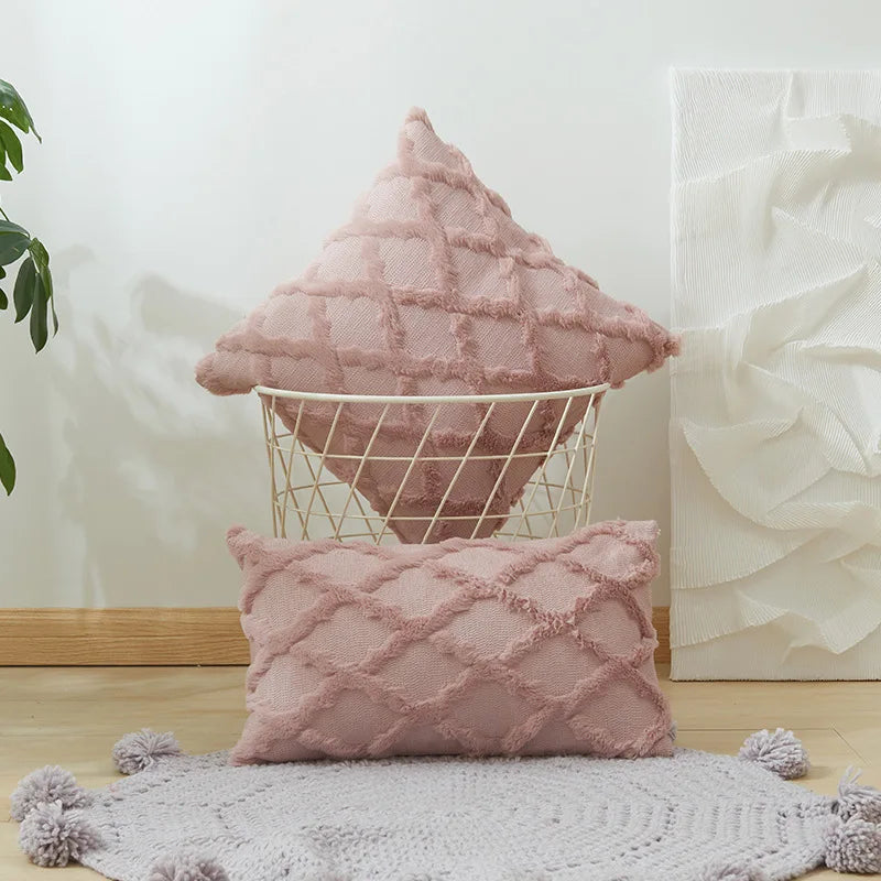 Soft Plush Wool Cushion Covers – Luxury European Style for Sofa & Bedroom
