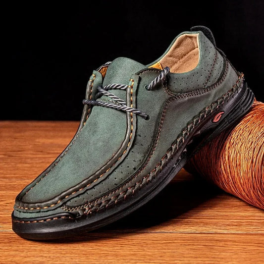 2023 Handmade Leather Casual Sneakers for Men – Comfort, Business, Plus Size