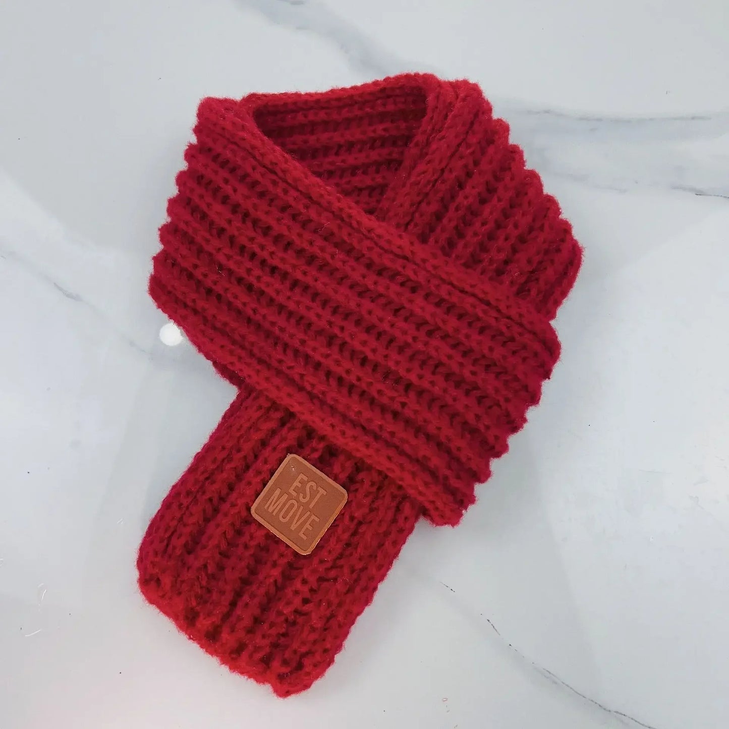 Kids' Autumn Winter Knitted Scarf – Soft Neck Warmer for Boys & Girls