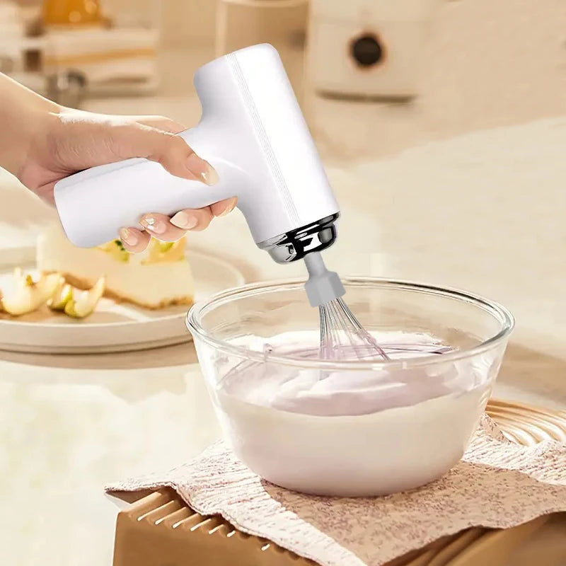 Portable USB Electric Egg Beater – Compact Mixer for Cakes & Pastries