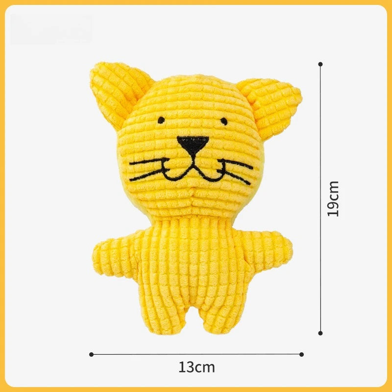 Durable Plush Dog Toys – Squeaky Chew-Resistant Puppy Teething Toy, Interactive Self-Entertaining Boredom Relief for Small & Medium Dogs