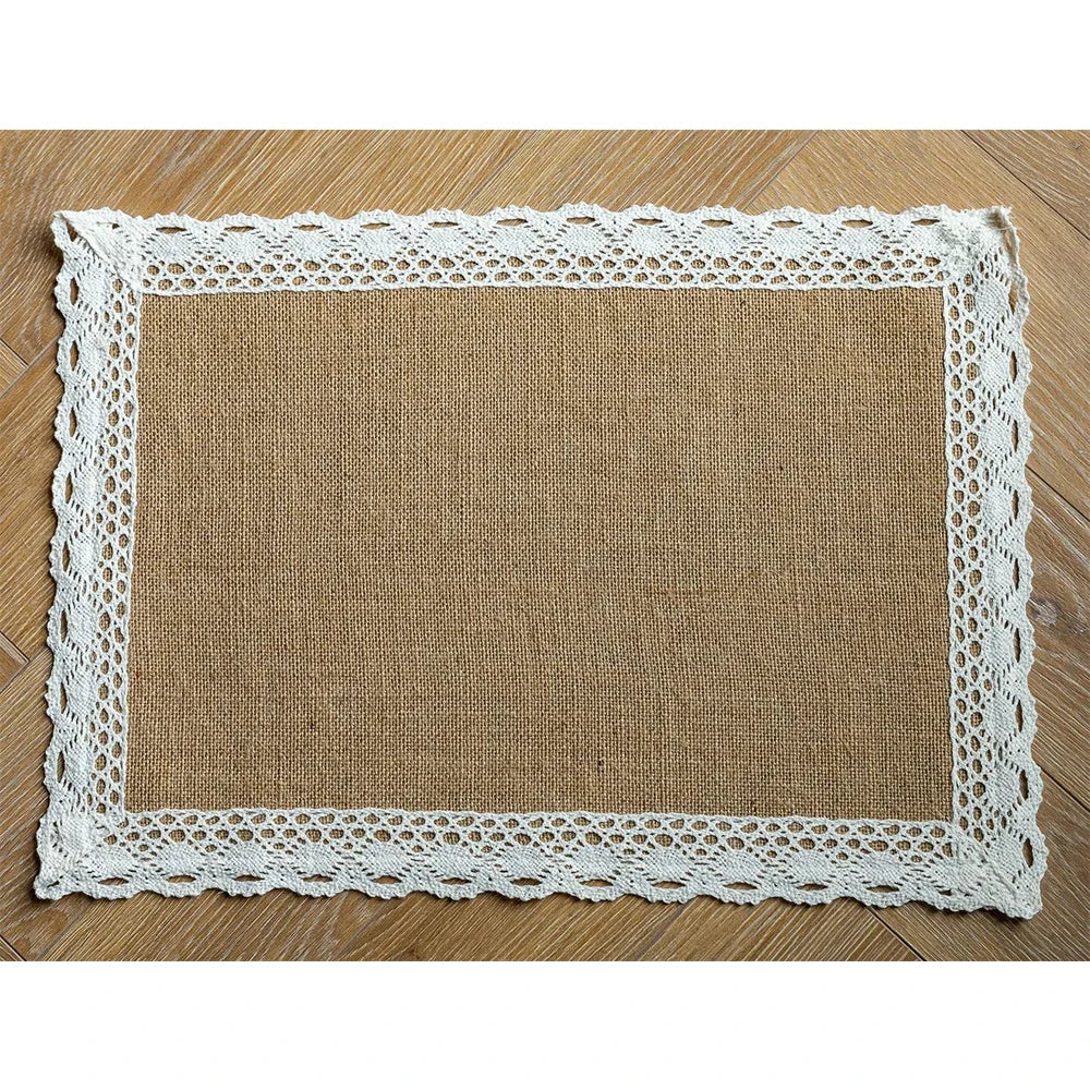 2 PCS Braided Jute Placemats – Heat-Resistant Farmhouse Table Mats