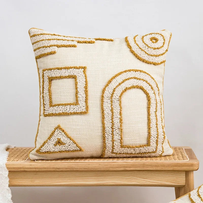 Cotton Embroidered Pillow Cover – Sofa/Home Decor