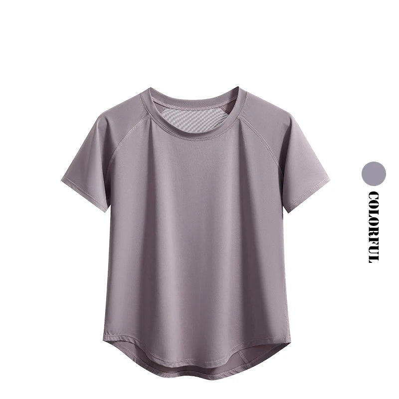 DRUR Women's Yoga Top — Quick-Dry Short Sleeve Gym Workout Shirt