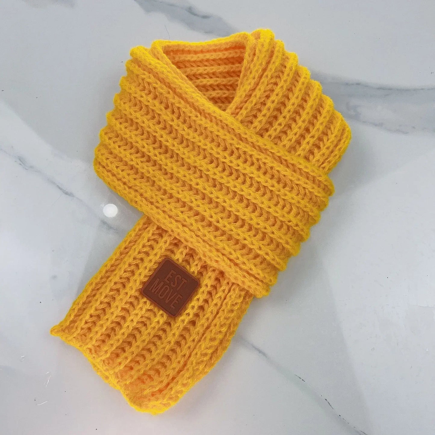 Kids' Autumn Winter Knitted Scarf – Soft Neck Warmer for Boys & Girls