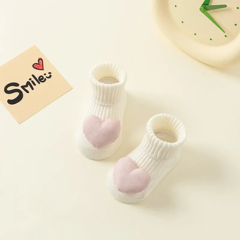 Newborn Baby Non-Slip Winter Socks – 3D Cartoon Toddler Socks (0-1y)