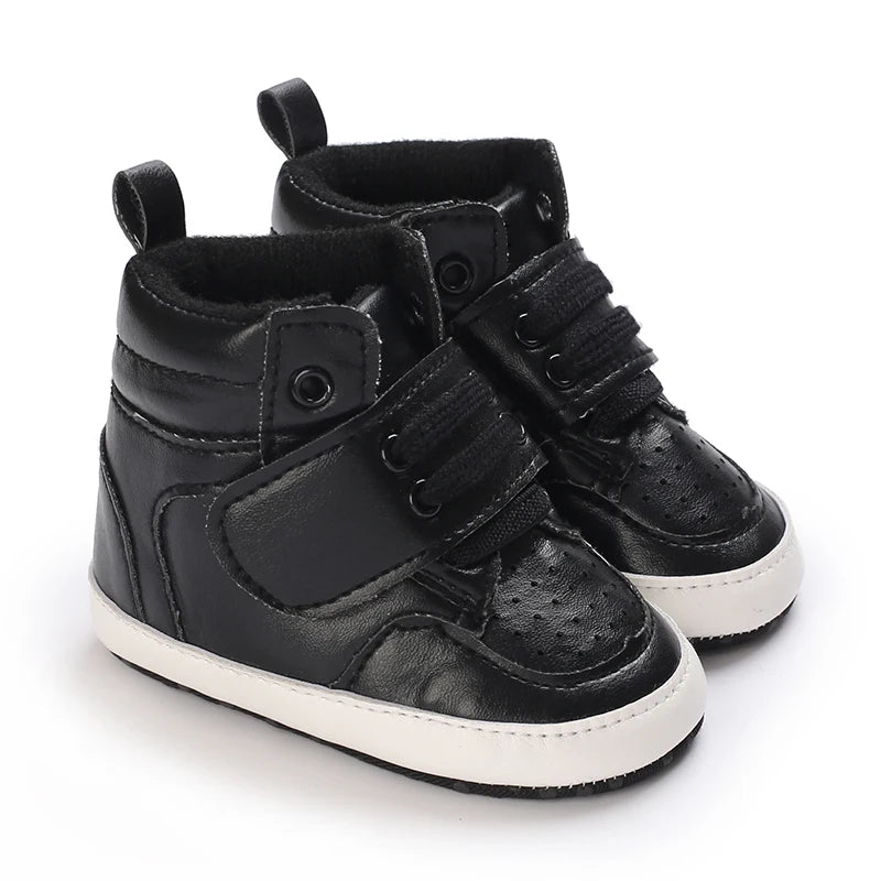 White Soft-Soled Baby Sneakers — Non-Slip Prewalkers for Infant Boys & Girls, Spring Baptism