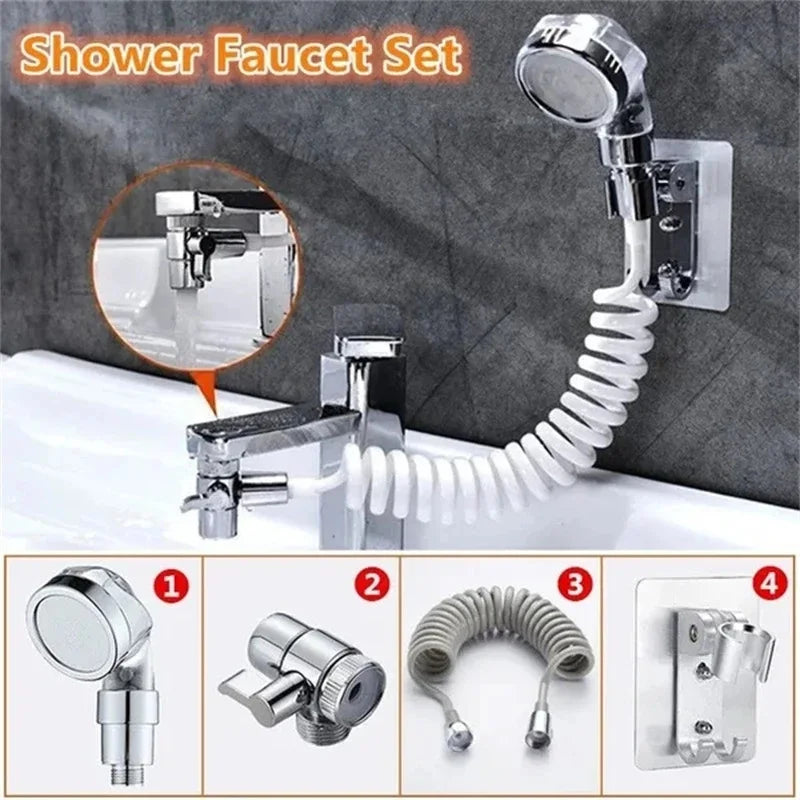 Flexible Shower Head & Faucet Nozzle – Hair Wash & Toilet Spray Attachment