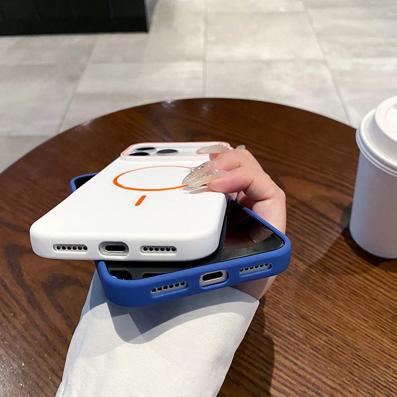 MagSafe Magnetic Wireless Charging Luxury Matte TPU Bumper Phone Case for iPhone 17 / 17 Pro / 17 Pro Max