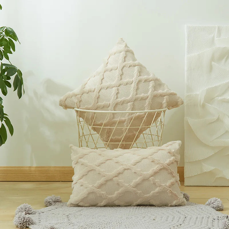 Soft Plush Wool Cushion Covers – Luxury European Style for Sofa & Bedroom