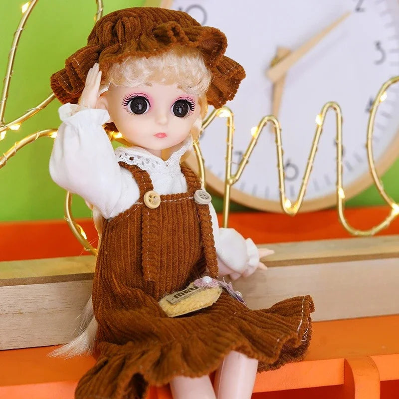 30cm 1/6 BJD Princess Doll – 20 Joints, Dress-Up Toy with Clothes & Shoes
