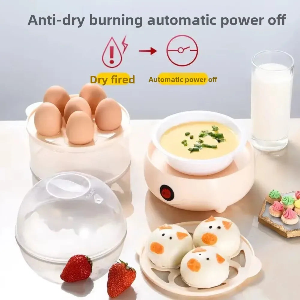 Portable Multi-Layer Egg Boiler – Auto Shut-Off Mini Egg Steamer
