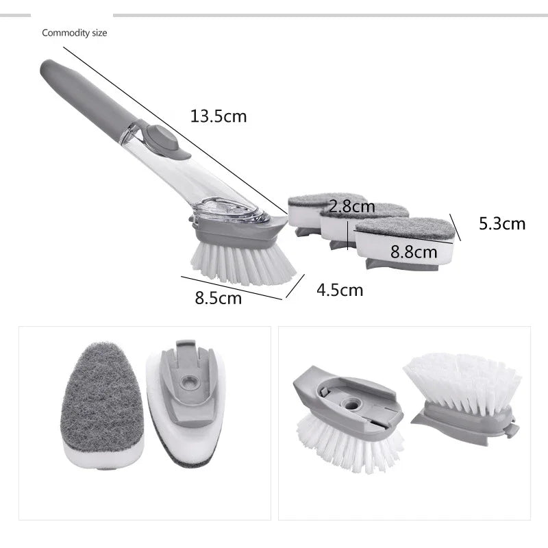 Long Handle Dishwashing Brush with Sponge