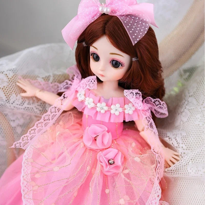 30cm 1/6 BJD Princess Doll – 20 Joints, Dress-Up Toy with Clothes & Shoes
