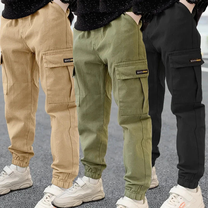 2025 Boys' Casual Long Pants Spring Autumn Kids 3-12Y Outdoor Sports Trousers