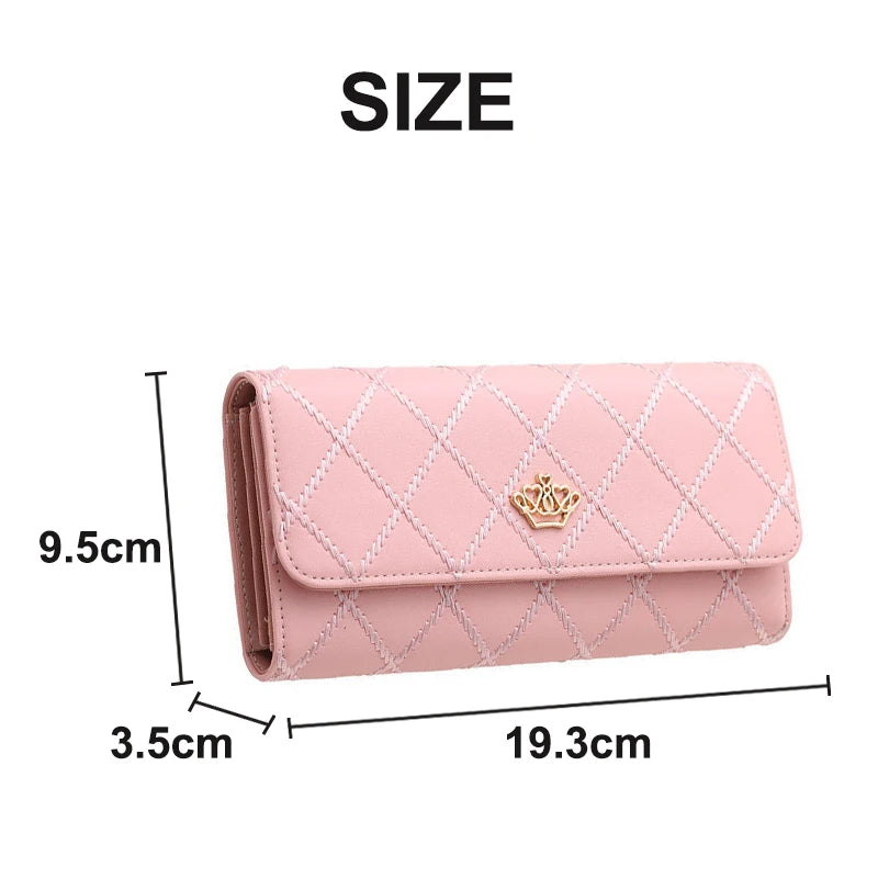 Women’s PU Leather Long Wallet – Large Capacity Card, Phone & Coin Holder