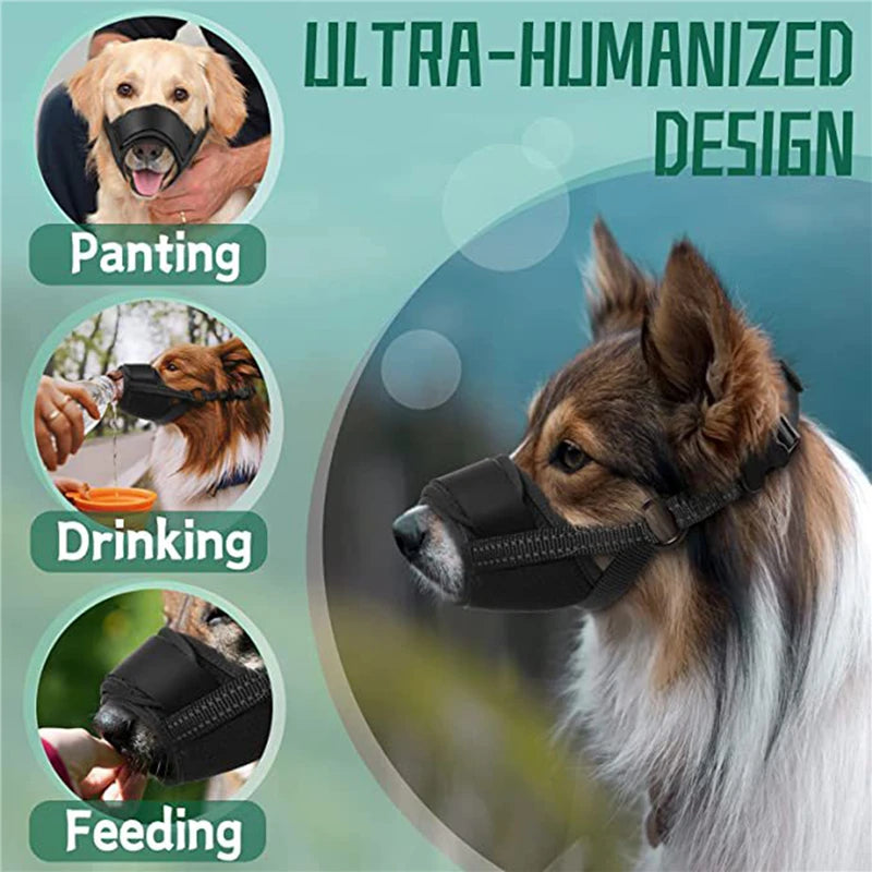 Adjustable Pet Muzzle – Anti-Biting, Barking, and Chewing with Soft Mesh