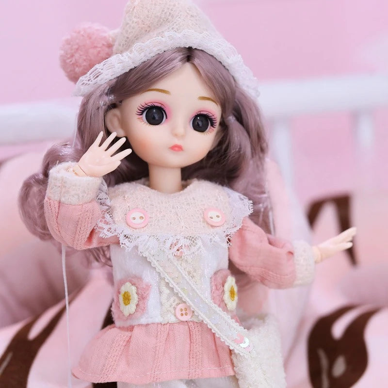 30cm 1/6 BJD Princess Doll – 20 Joints, Dress-Up Toy with Clothes & Shoes