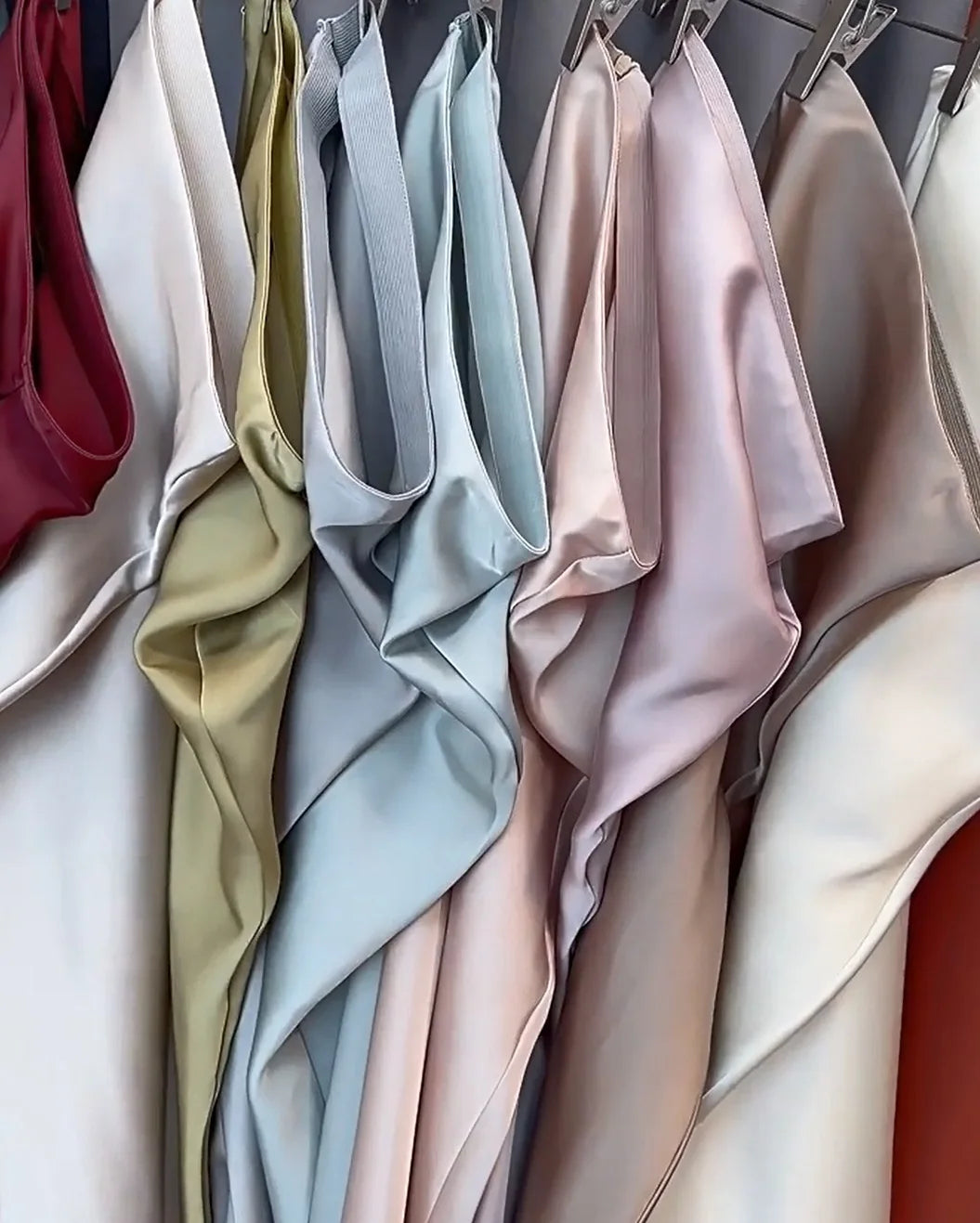 Summer Satin High Waist Fishtail A-Line Skirt for Women
