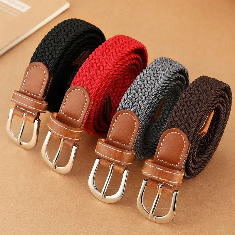 Elastic Woven Belt – Casual, Versatile Fit for Men & Women