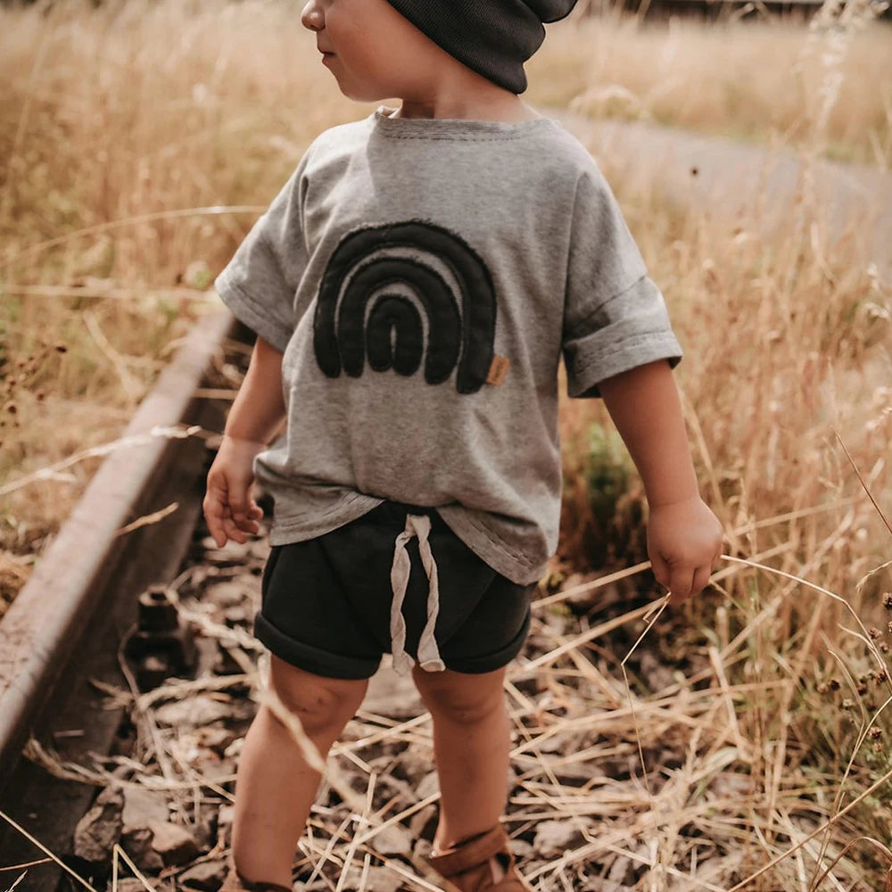 2024 Summer Infant Rainbow Cotton T-Shirts for Toddlers Boys & Girls