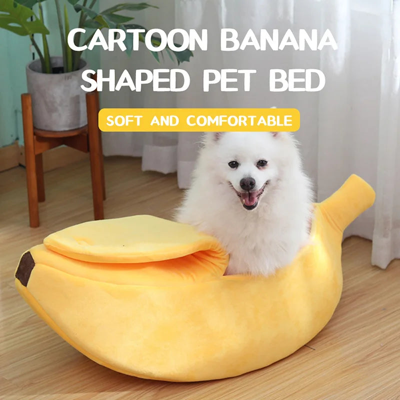 Banana Cat Bed – Cozy, Cute & Portable Pet Cushion