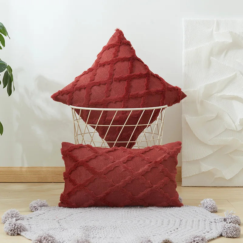 Soft Plush Wool Cushion Covers – Luxury European Style for Sofa & Bedroom