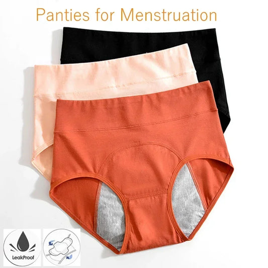 Leak-Proof Menstrual Panties – High-Waist Cotton Period Underwear