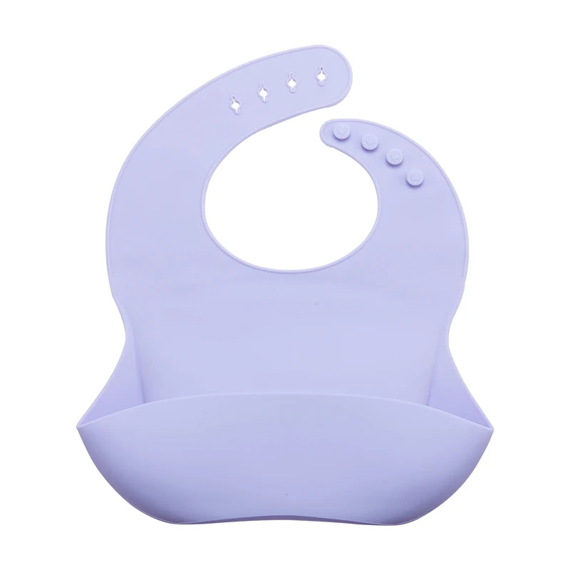 Baby Silicone Bib – Waterproof, Soft, Adjustable Feeding Bib for Toddlers, Boys & Girls