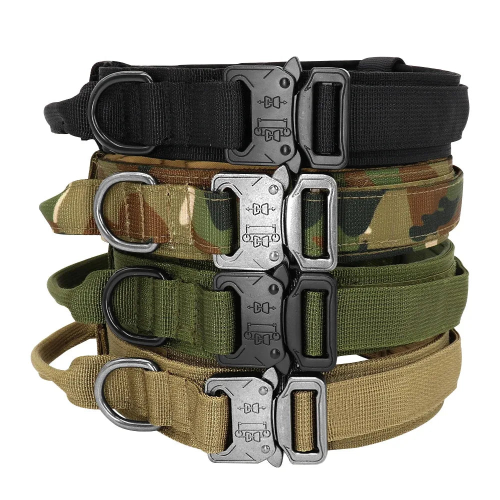 Durable Tactical Nylon Dog Collar – Adjustable for Medium & Large Dogs