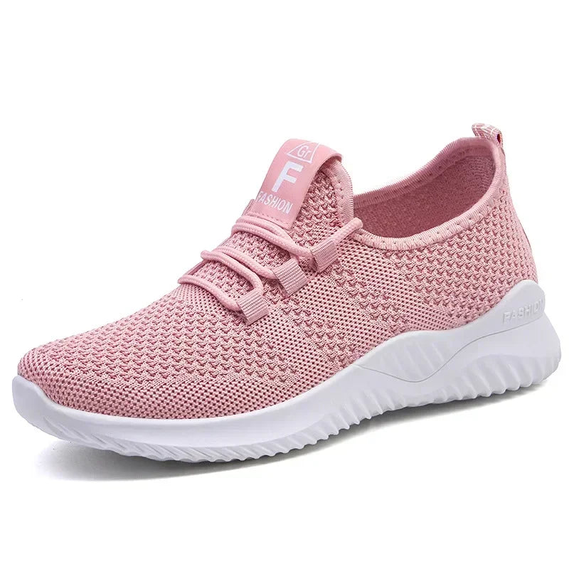 2025 Women’s Casual Sneakers – Breathable Summer Platform Lace-Up Shoes, Comfortable & Fashionable