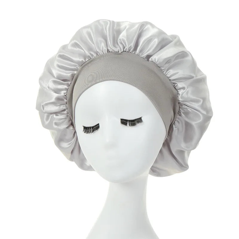Satin Hair Bonnet – Adjustable Sleep Cap for Curly Hair