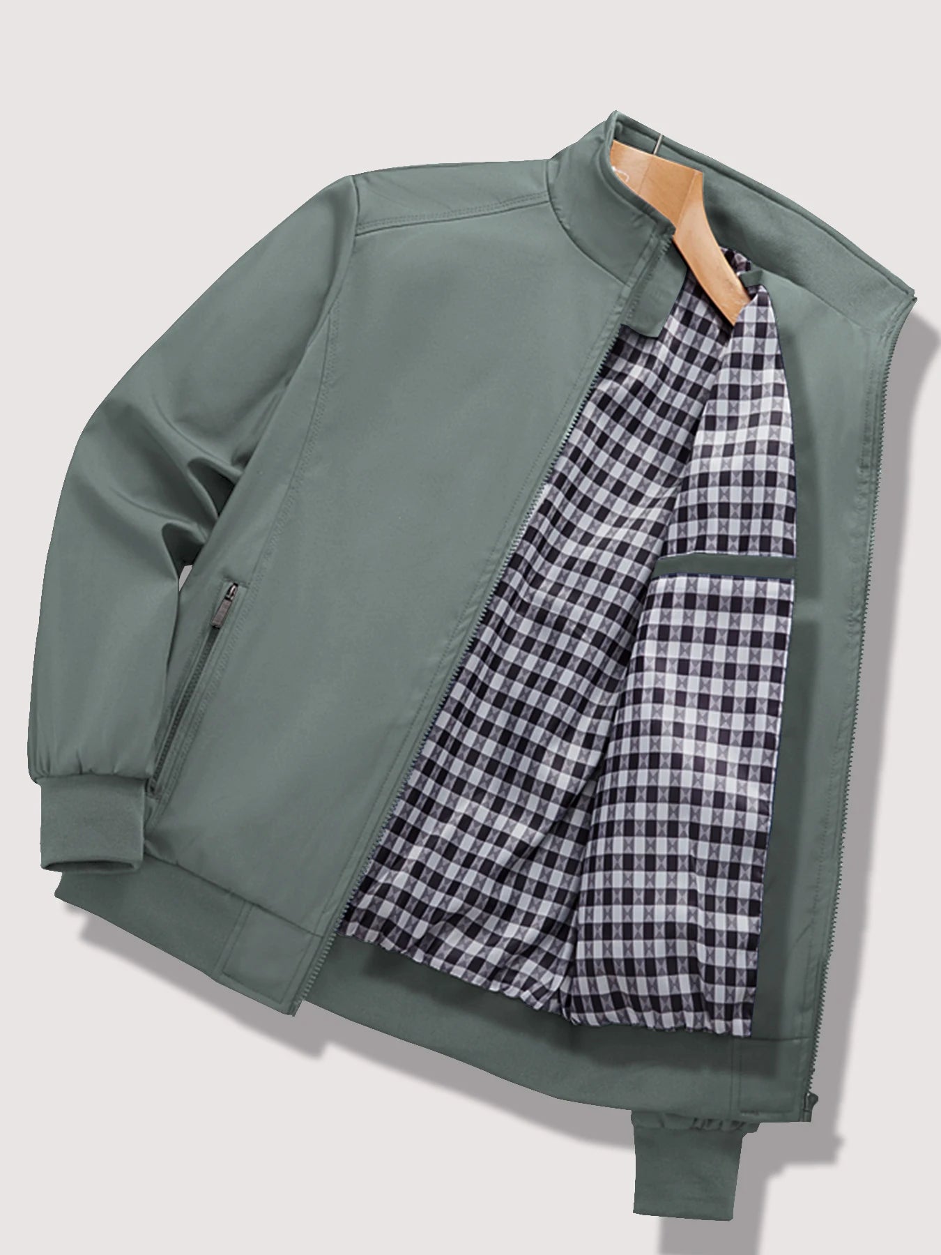 Men's 2024 Spring/Autumn Casual Solid Jacket – Stylish & Easy to Match
