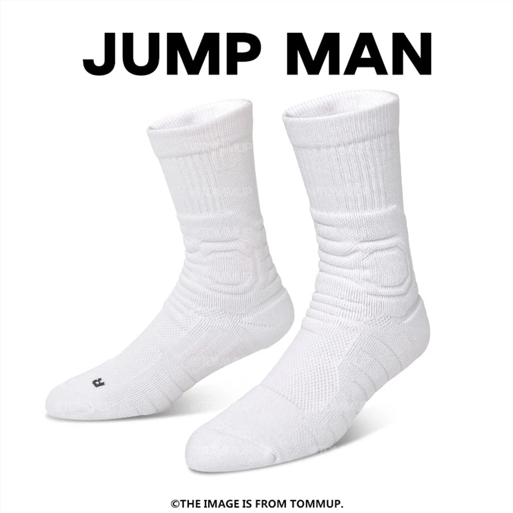Men’s Basketball Sports Socks Mid-Length Thick Cushion Running Socks
