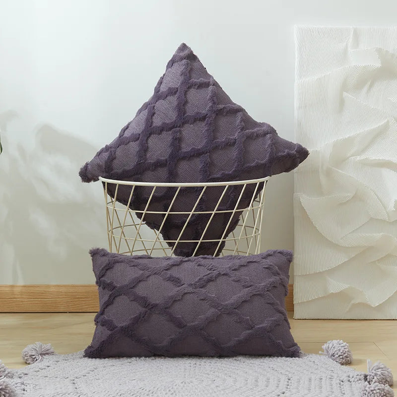 Soft Plush Wool Cushion Covers – Luxury European Style for Sofa & Bedroom
